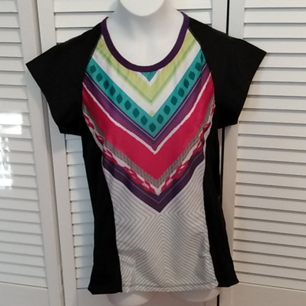 MOXIE Cycling athletic color block tee Medium